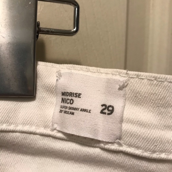 Hudson niko mid rise skinny ankle white jeans 29 x 28 - Picture 4 of 6